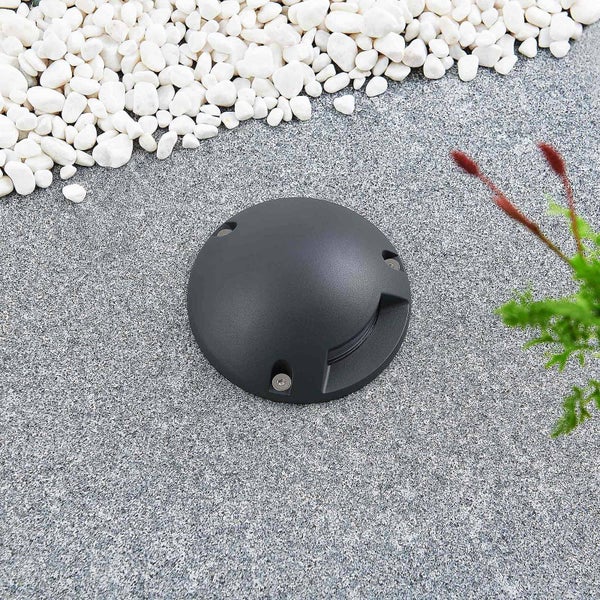 Lindby LED Außenleuchte Huban (wasserdicht (Modern) in Schwarz aus Aluminium (1 flammig, ) - Außenstrahler außen Spot für Garten Terasse Balkon & Haus