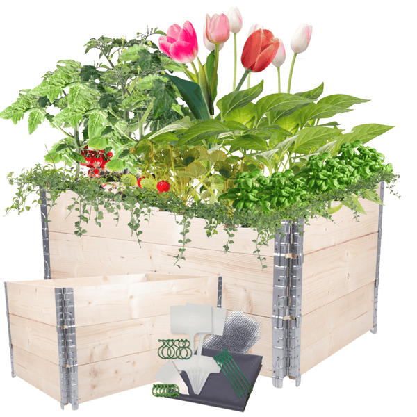 Hochbeetkisten GrowBox HxBxT 60x120x80 cm 3 Ebenen Holz Imprägniert