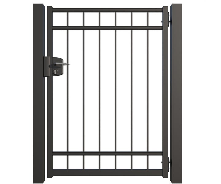 Metall Gartentor mit Griff und Schloss