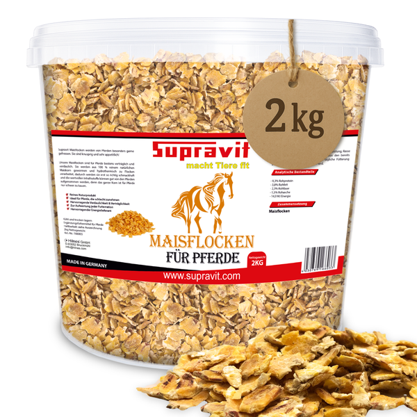 Supravit Maisflocken für Pferde, 2 Kilogramm Packung