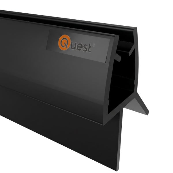 Dichtungsprofil aus Kunststoff für Türen, Quest Logo.