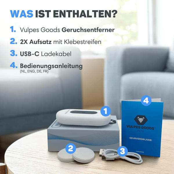 Vulpes Goods Katze Geruchsentferner - Katzenstreu-Geruchsentferner - Air Eliminator - Aktiver Sauerstoff - Ozon & Ionen