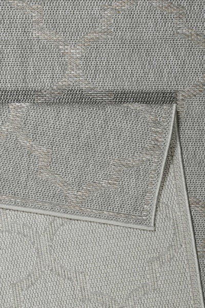 Outdoor Teppich Grau Silber Gleamy WECONhome 133x200 cm