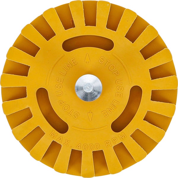 Radiergummi-Aufsatz zur Entfernung von Folienresten, maximal 4000 Umdrehungen pro Minute