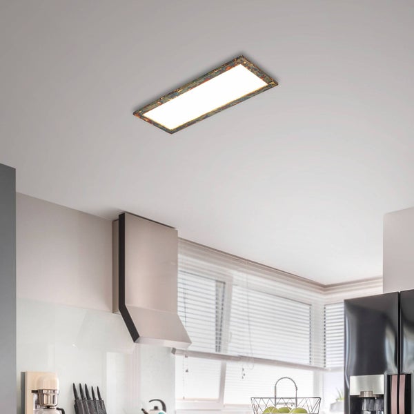 quitani LED Deckenleuchte (LED Panel) Aurinor (Modern) in Bronze aus Aluminium (1 flammig, ) - Lampe Deckenlampe Wohnzimmerleuchte