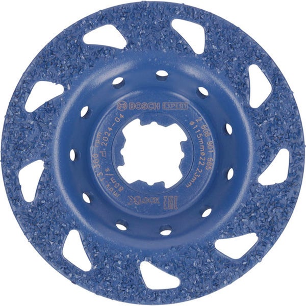 Bosch Expert Schleifteller mit einem Durchmesser von 115 Millimetern.