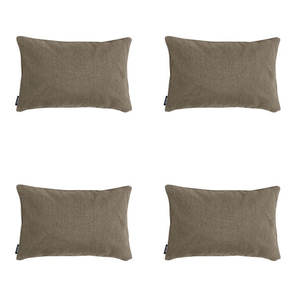 Dekokissen Taupe Canvas Eco+ - Ca. 30x50 cm - 4er-Set