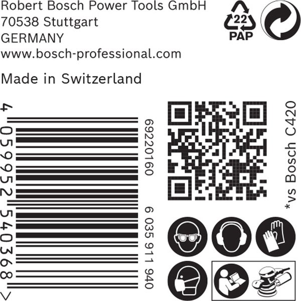 Bosch 50x Expert M480 Schleifnetz für Exzenterschleifer 150 mm G 80 - 2608900698