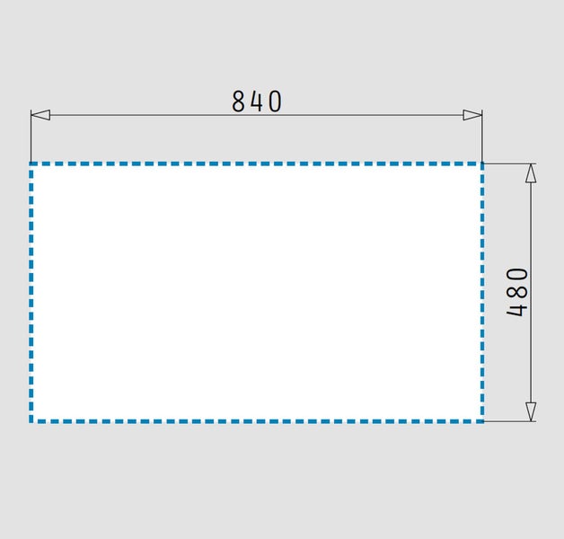 Diagramm mit den Maßen 840 und 480