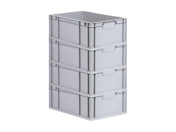 PROREGAL Spar Set 4x Eurobox Nextgen Economy Griffe Geschlossen HxBxT 22 x 40 x 60 cm 44 Liter Eurobehälter Transportbox Transportbehälter
