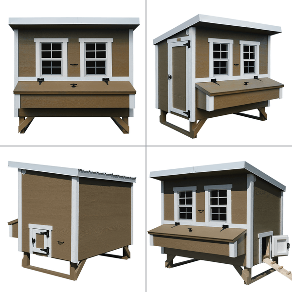 Großer Hühnerstall  EZ Chicken Home 2,85m²  188 x 152 x 184 cm Beige hergestellt in EU