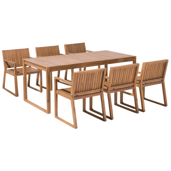 Gartenmöbel Set 6-Sitzer SASSARI Akazienholz Braun
