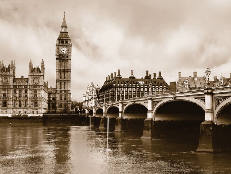 Ansicht von Big Ben und der Themse in London