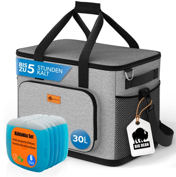 Kühltasche mit Tragegriffen, Schultergurt und Kühlakkus