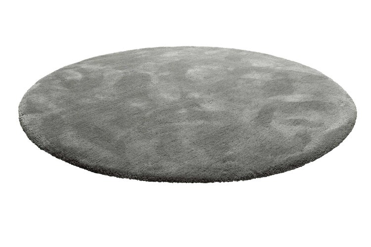 Teppich Rund Grau Hochflor Pisa Homie Living 120 cm rund