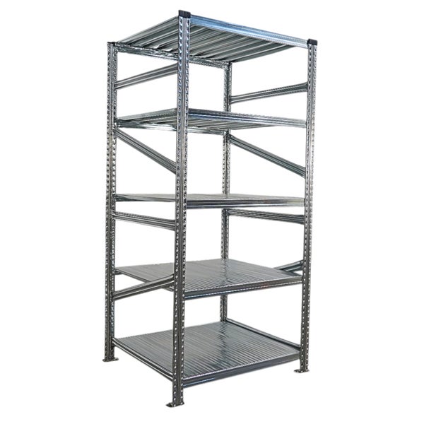 Metallregal mit fünf Regalböden für Lagerung