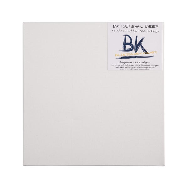 Leinwand  extra DEEP 4er Set 40x40 cm (LxB) hoher Keilrahmen weiß