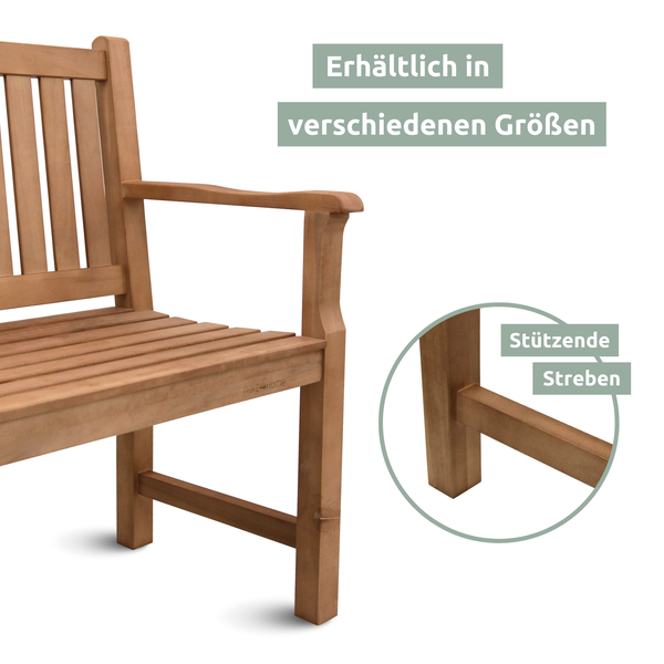holz4home Gartenbank aus Holz mit Schutzabdeckung und Gartenhandschuhen150cm