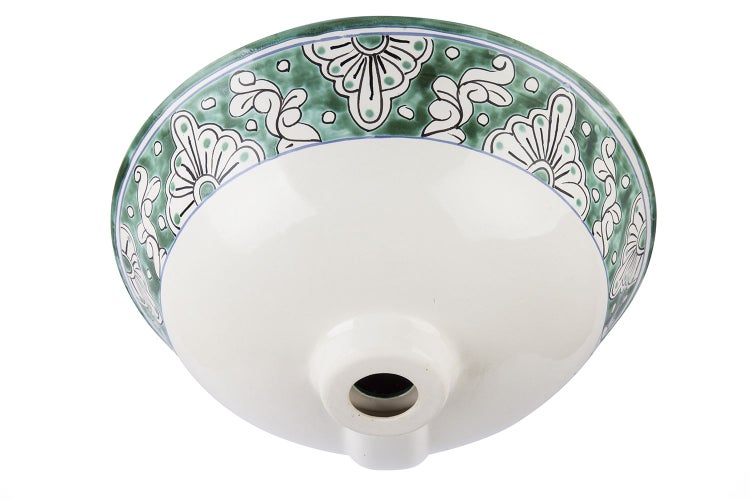 Keramik Waschbecken mit floralem Dekor