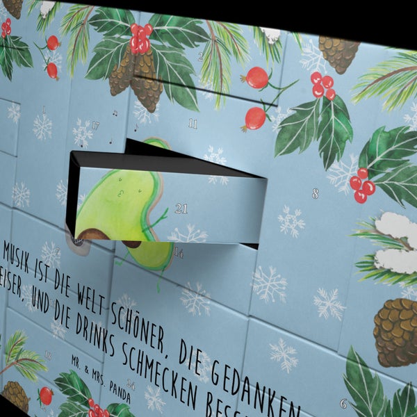 Mr. & Mrs. Panda Befüllbarer Adventskalender Avocado Tanzen - Blau Pastell