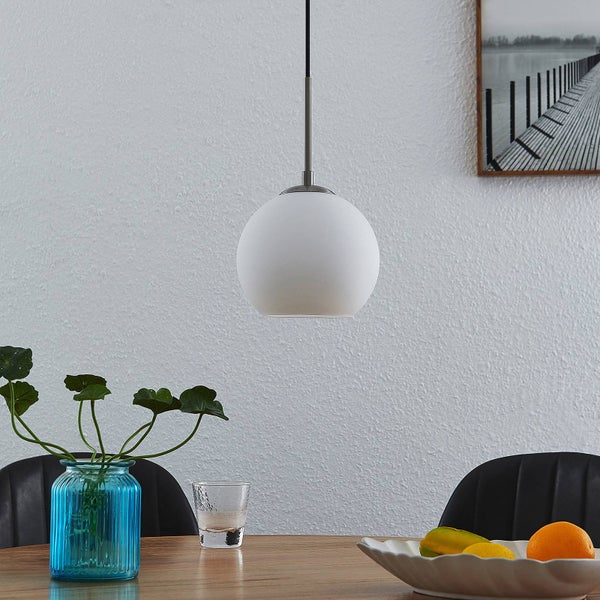 Lindby Pendelleuchte Jurian (Modern) in Weiß aus Metall (1 flammig, E27) - Deckenlampe Esstischlampe Hängelampe Hängeleuchte Wohnzimmerleuchte