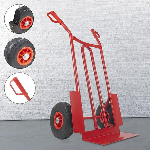 Sackkarre Trestles S01 Stahl | Transportkarre mit PU-Rädern & 250 kg Tragkraft | Rot | Profi-Qualität Made in EU