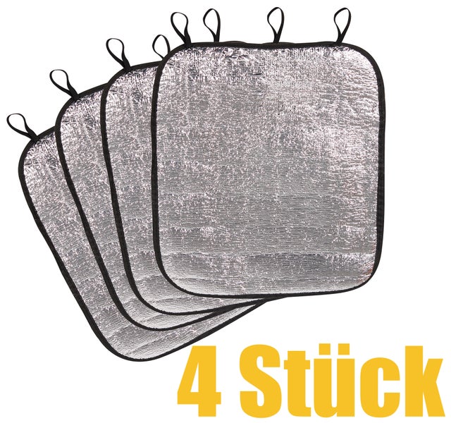 Vier Stück Autositzauflagen mit Schlaufen