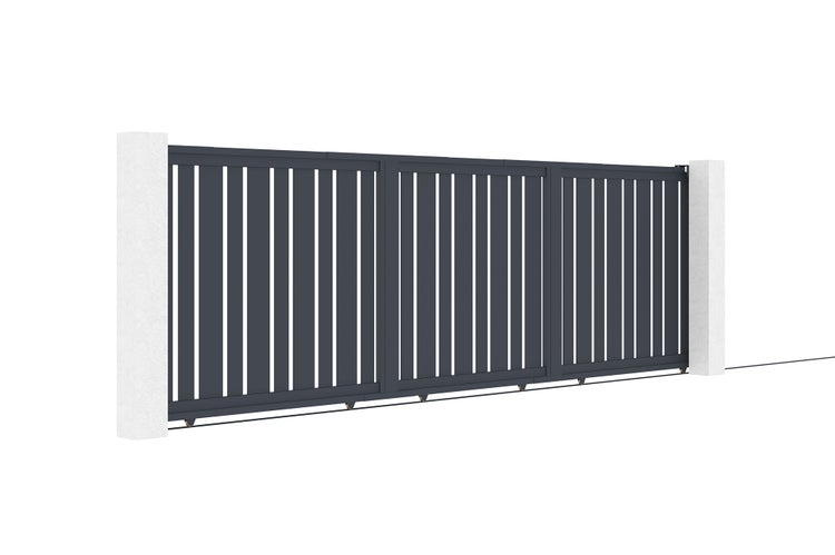 Schiebetor 5m VEYMONT H.160 graues Aluminium