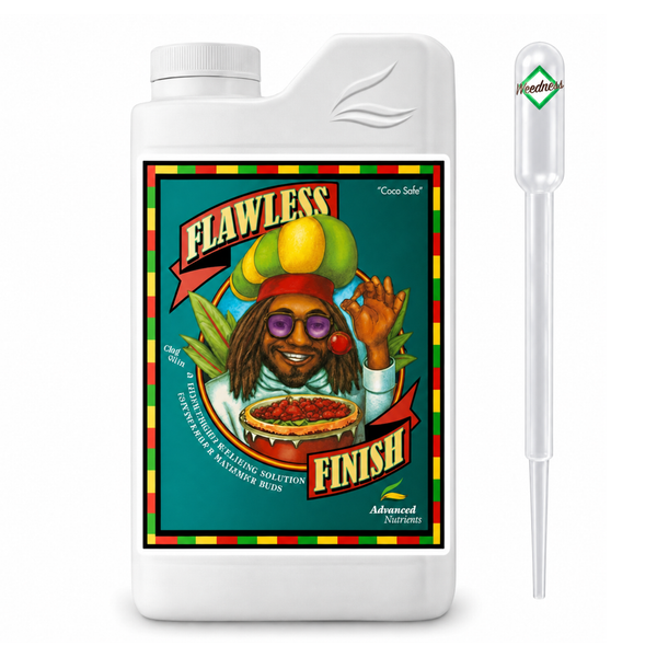 Advanced Nutrients Flawless Finish Pflanzendünger in weißer Flasche mit Pipette