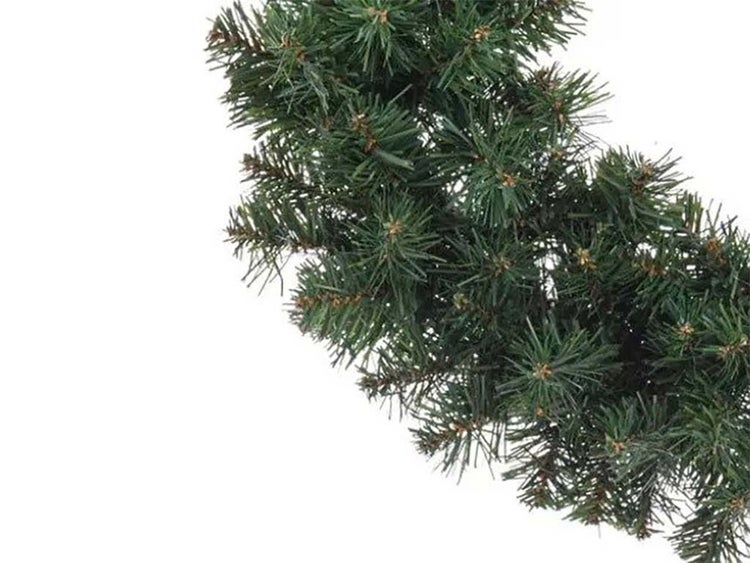 LAALU Weihnachtskranz künstlich undekoriert grün Narnia 50 cm zum Tisch und Aufhängen