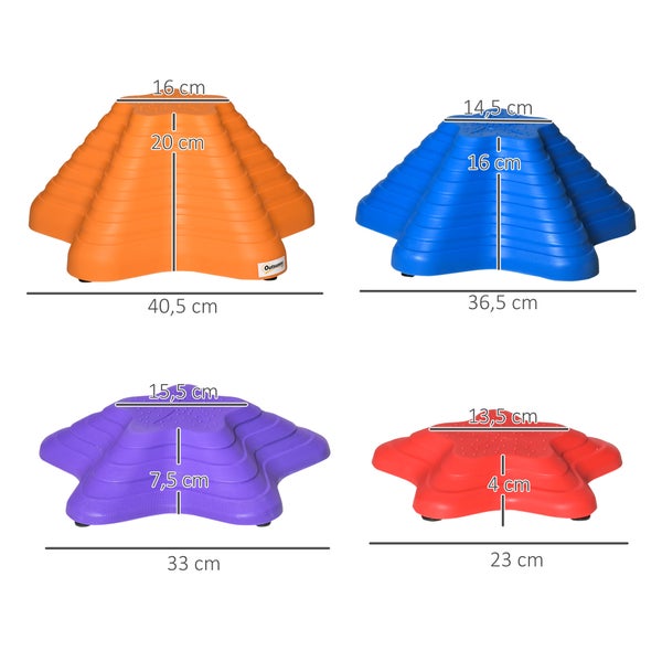 Outsunny Flußsteine, 11ER Balance-Steine, 40,5L x 40,5B x 20H cm, PP, Gelb