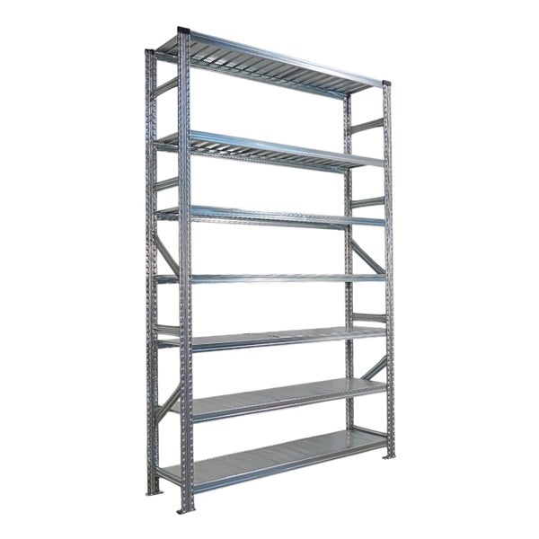 Metallregal mit sieben Regalböden