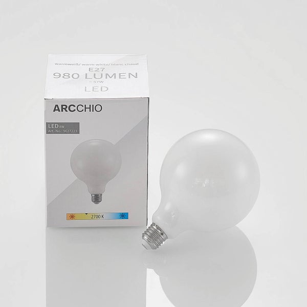 Arcchio LED Globe Leuchtmittel E27 8 Watt mit 980 Lumen und 2700 Kelvin warmweißem Licht inklusive Originalverpackung.