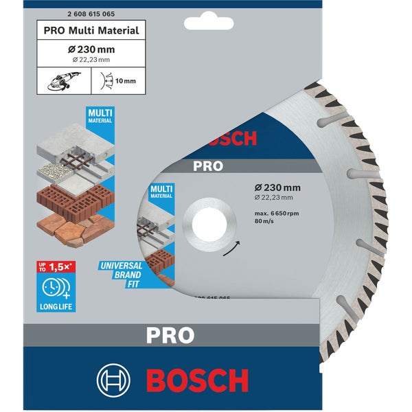 Bosch PRO Multi Material Diamanttrennscheibe 230 x 22,23 mm - 2608615065