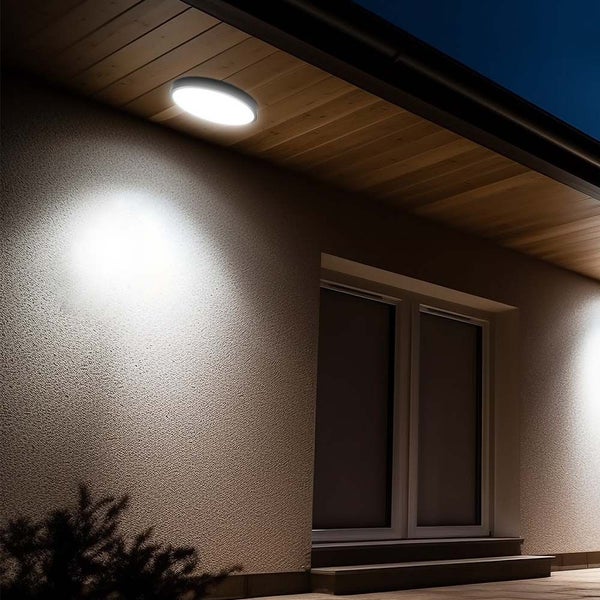 V-TAC VT-8618B-RD-N - LED-Lichtkuppeln - Runde Lichtkuppeln - IP44 - Schwarz - 18 Watt - 1830 Lumen -