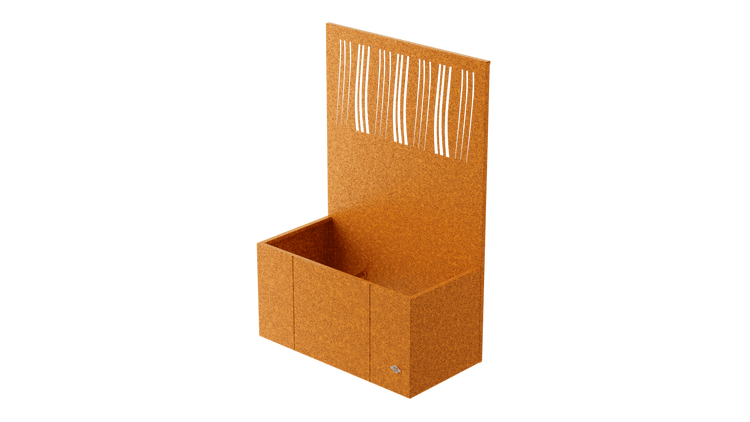 Pflanzkübel mit Rankgitter ELEO Vernazza mit Agri 40 x 80 x 120 cm Rankkasten aus Cortenstahl