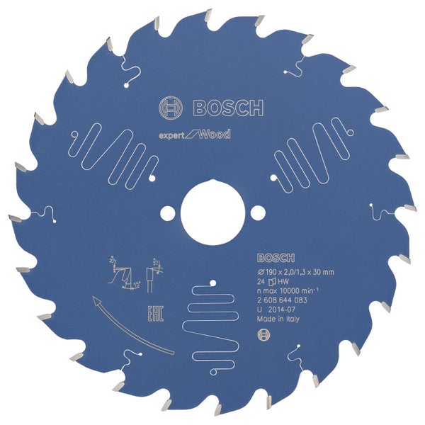 Bosch Kreissägeblatt Expert for Wood für Tischkreissägen 190 x 30 x 2 mm 24 - 2608644083