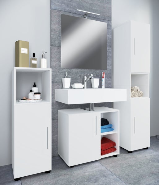 4-tlg. Badmöbel Set Komplett Badschrank Flandu Ill
