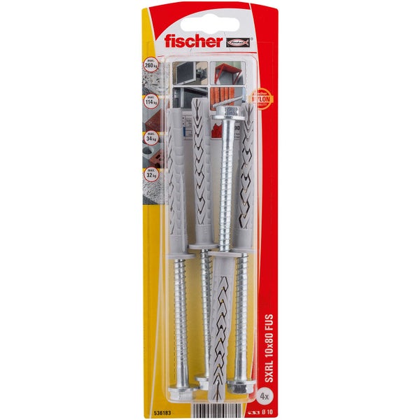 Fischer Langschaftdübel SXRL 10x80 FUS K (4) - 536183