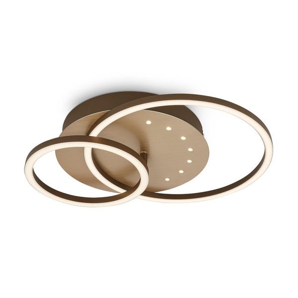 LED ceiling light with LED dots,brown-gold,LED/26W