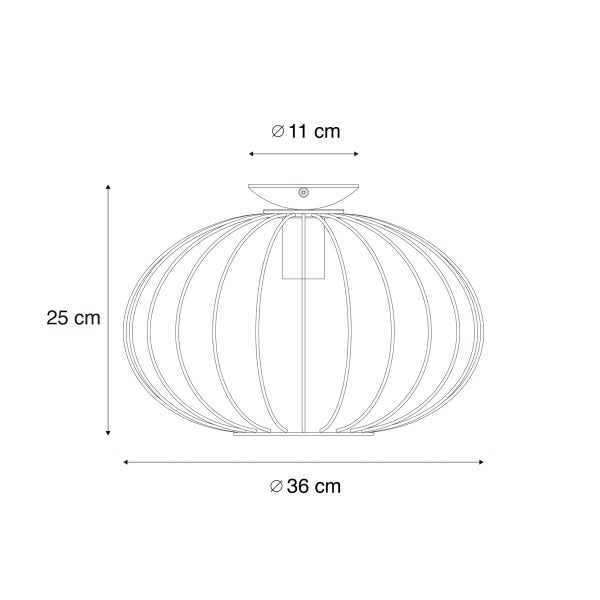 Deckenleuchte mit Drahtschirm und Leuchtmittel