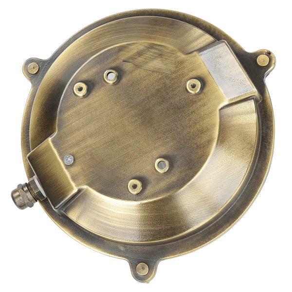 Runde Messing-Deckenleuchte mit Befestigungslöchern