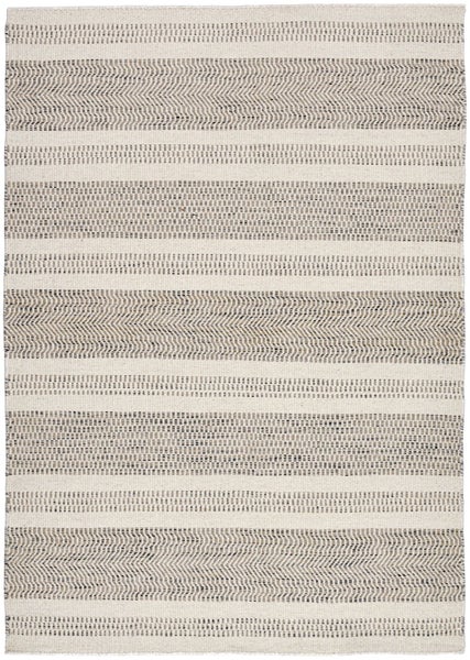 Wendbarer Wollteppich im skandinavischen Design 2-Seitiger Skandi Naturgrau 110x170 cm