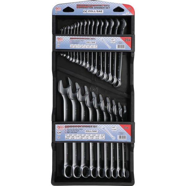BGS Maulringschlüssel Satz mit 25 Teilen in Zollgrößen im Set