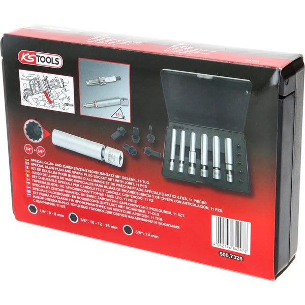 KS Tools Steckschlüsselsatz mit verschiedenen Größen in einer Aufbewahrungsbox