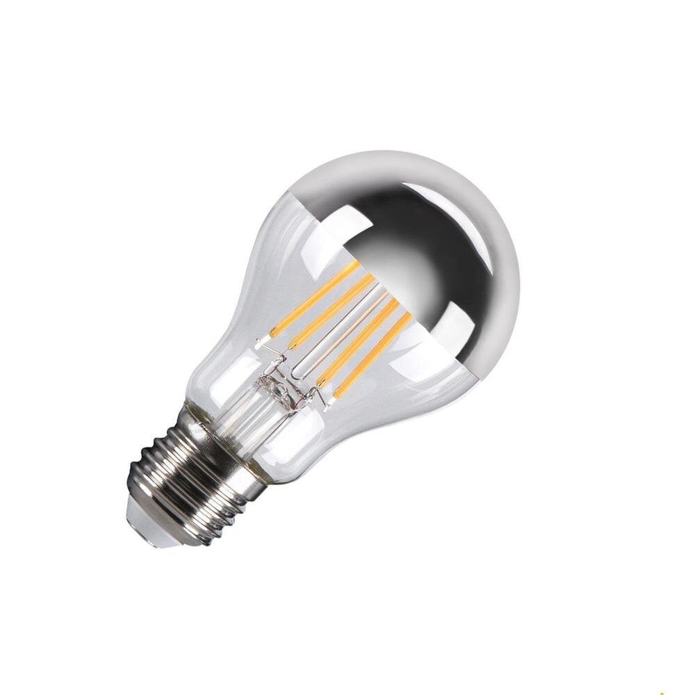 LED Leuchtmittel E27 Birne - A60 in chrom 7,5W 2700K CRI90 180° dimmbar
