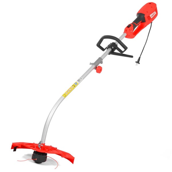 Elektrischer Rasentrimmer mit gebogenem Schaft und Fadenkopf für Gartenarbeiten