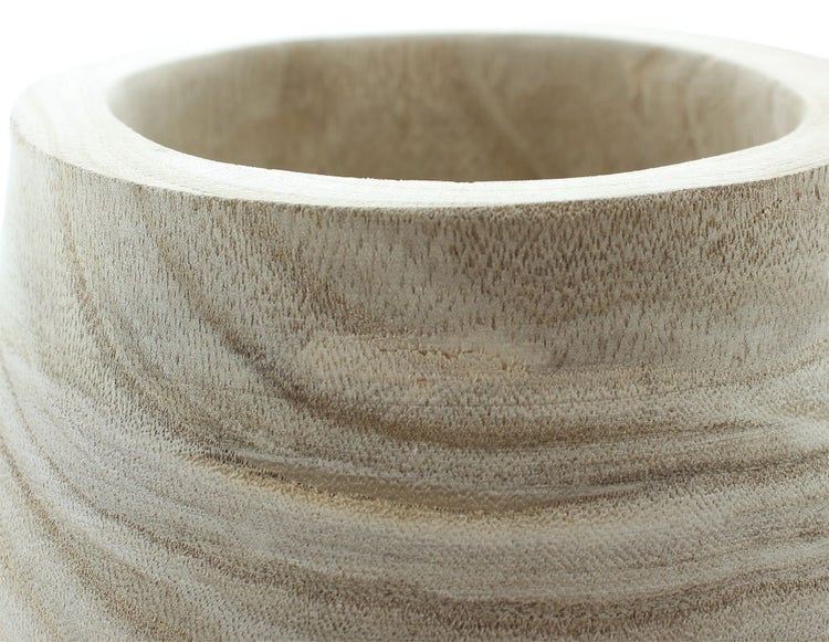 FRANK FLECHTWAREN | Dekovase Wood, HOLZ, ca. Ø 21 x 24 cm