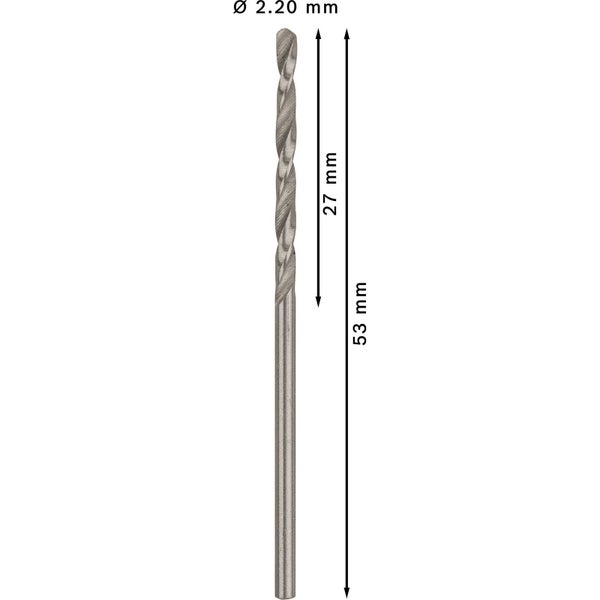 Bosch PRO Metal HSS-G Spiralbohrer 2,2 x 27 x 53 mm - 2608595052