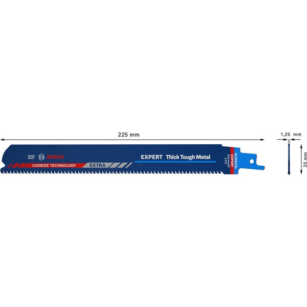 Bosch 3x Expert Thick Tough Metal S 1155 CHC Säbelsägeblatt - 2608900369